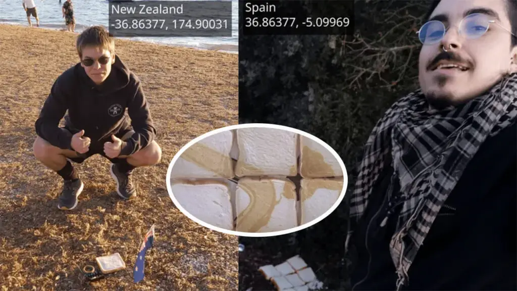 Two men, 20,000km apart, created an ‘Earth Sandwich’ — Slices of bread laser-etched with special design