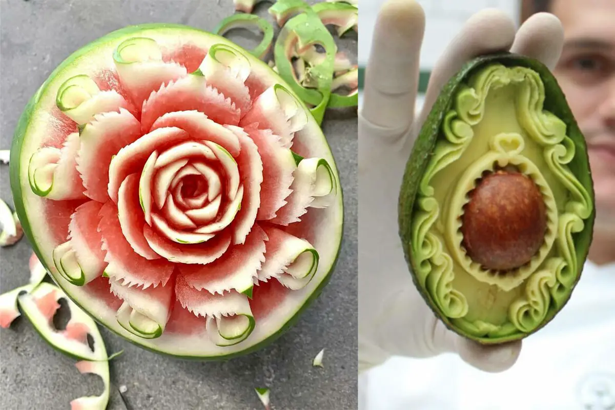 Explore-the-intricate-food-carvings-of-Daniele-Barresi,-who-transforms-everyday-fruits-and-vegetables-into-stunning-works-of-art