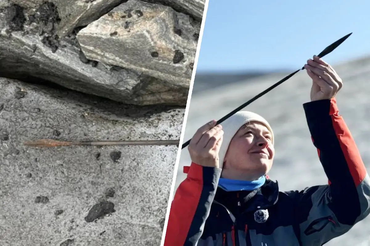 Jaw-dropping find of a 1,300-year-old arrow hidden in Norwegian ice! Perfectly preserved, this ancient treasure looks as if time itself froze!