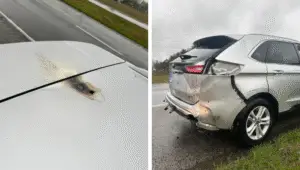 Family Escapes Unharmed as Lightning Strikes Car on Illinois Highway