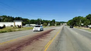 Blood Truck Spill Turns Russellville into a Gruesome Scene
