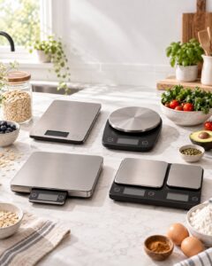 Compact digital kitchen scales for small kitchens and meal prep